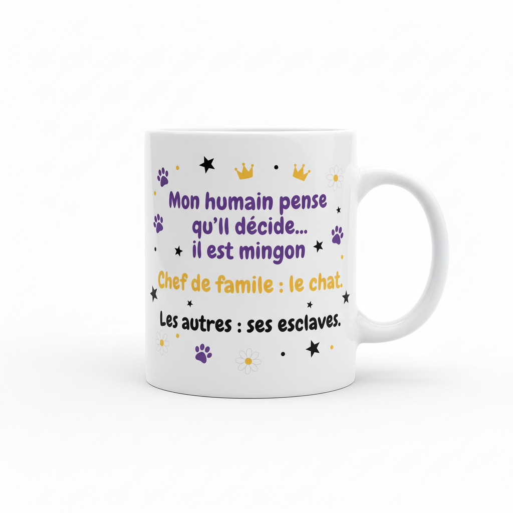 Mug Chat - Ici c'est moi qui commande