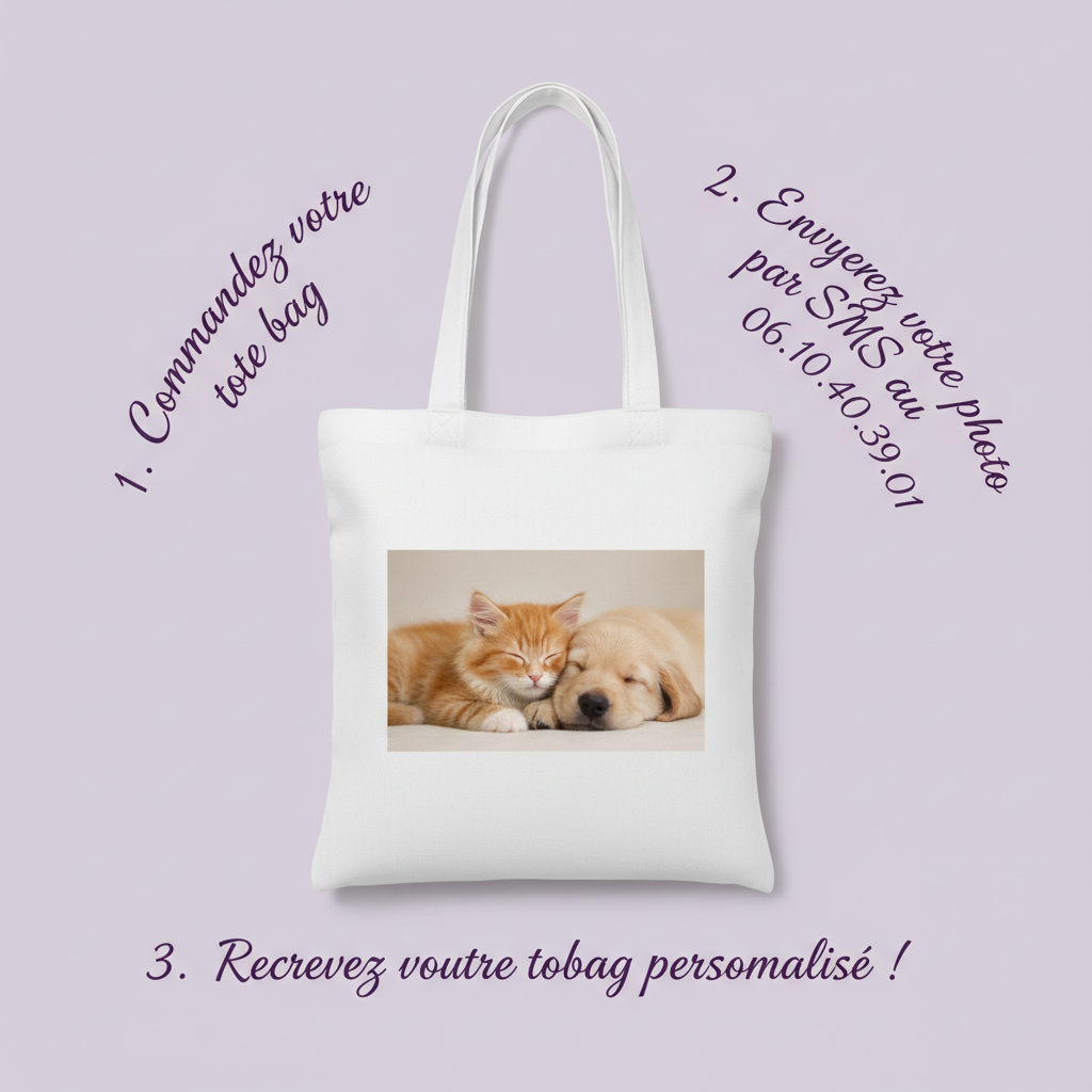 Tote bag personnalisé - Photo de votre choix