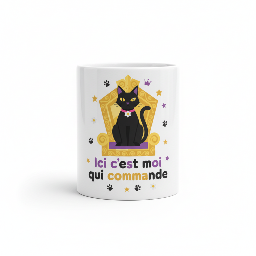 Mug Chat - Ici c'est moi qui commande
