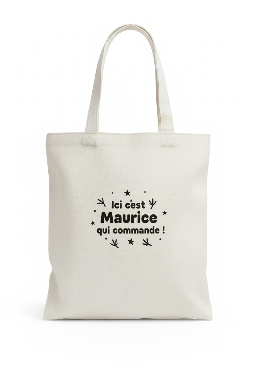 Tote Bag Maurice - Ici c'est Maurice qui commande !