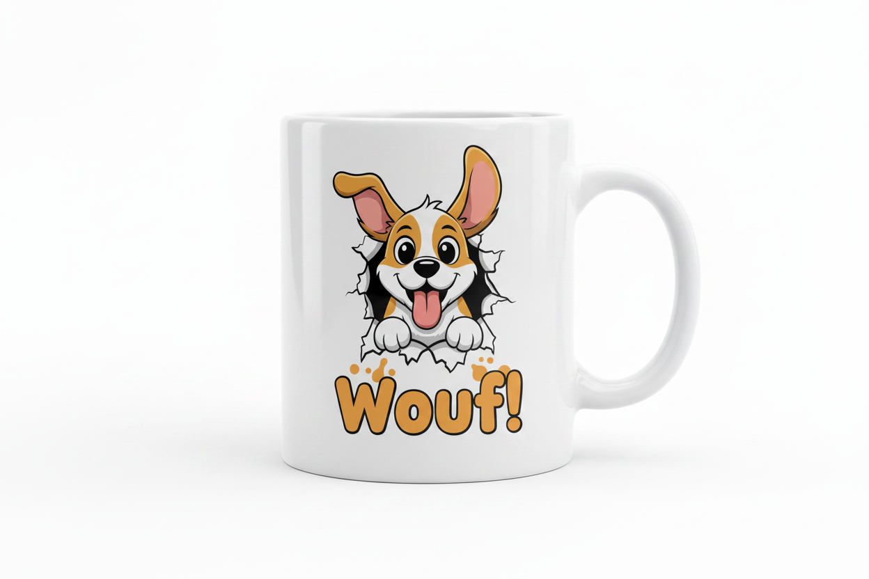 Mug "Wouf !" Cartoon - Réglisse & Cie