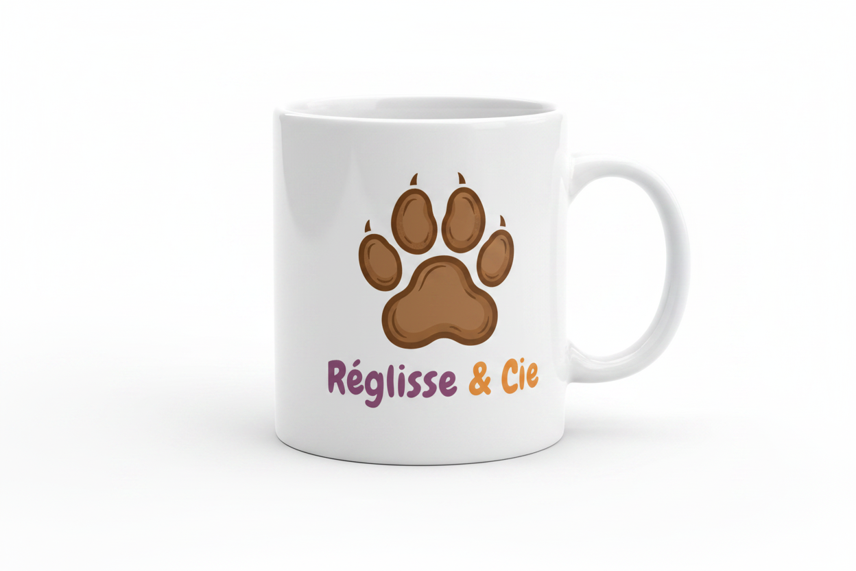 Mug "Wouf !" Border Collie - Réglisse & Cie