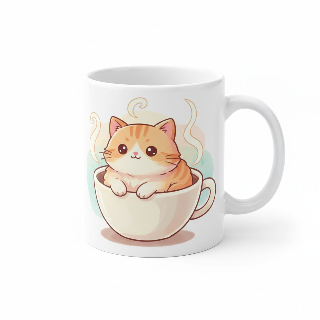 Mug chat roux